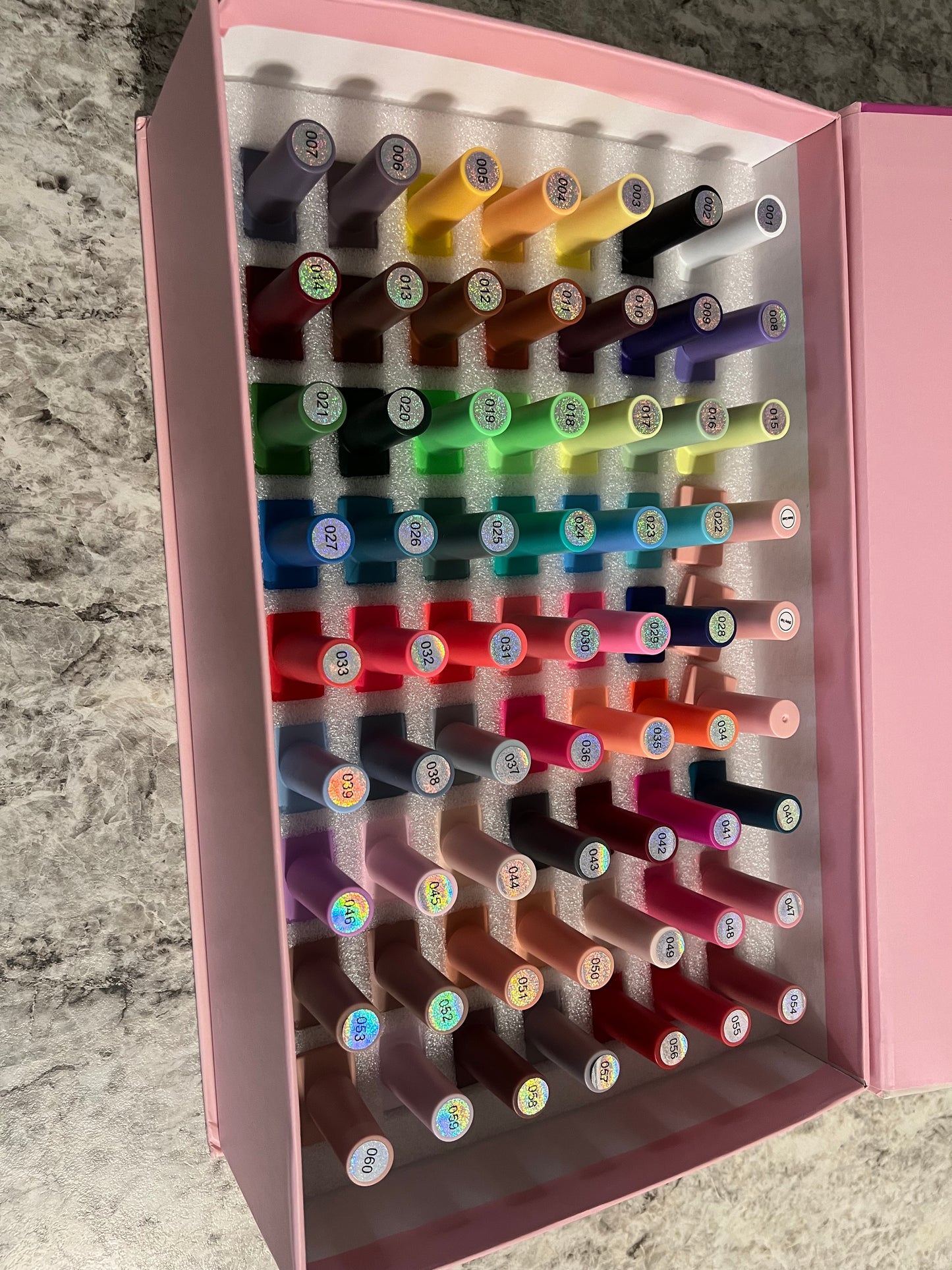Colección de gel 60 colores incluye , base coat ,top coat , topcoat mate