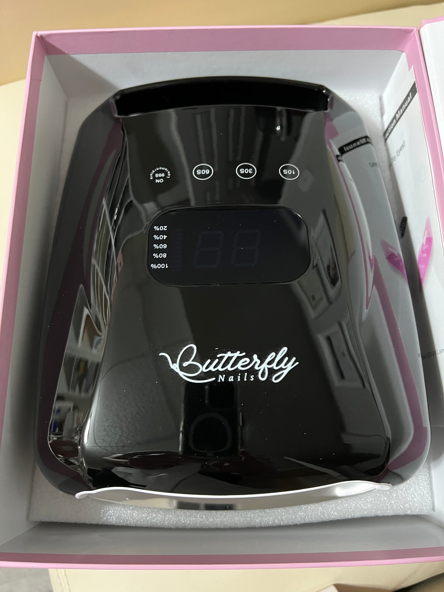 Lámpara profesional recargable led y UV para uñas , secado regular y lento