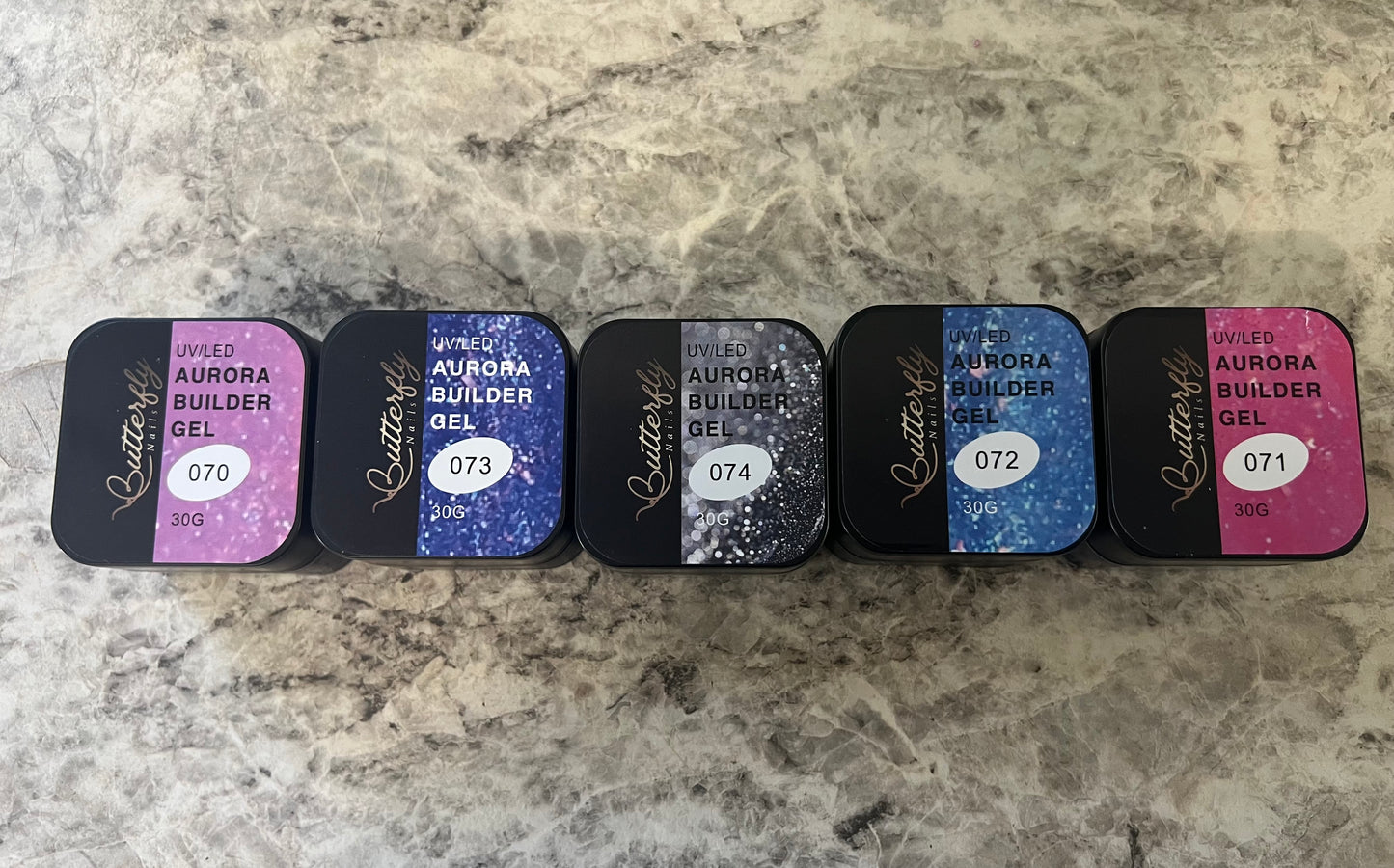 Builder gel aurora 5 colores