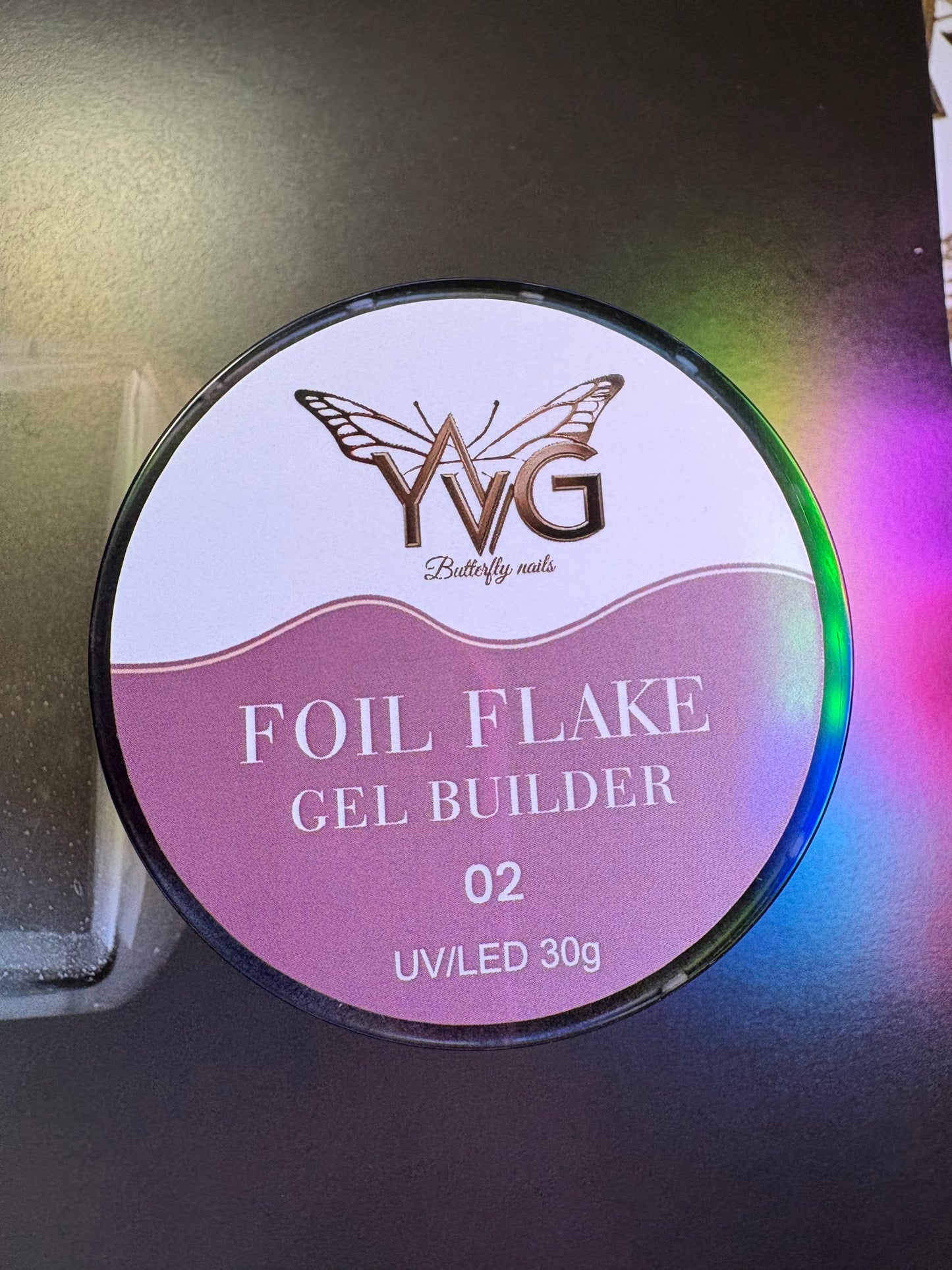 Colección builder gel foil flake 1,2,3,4,5