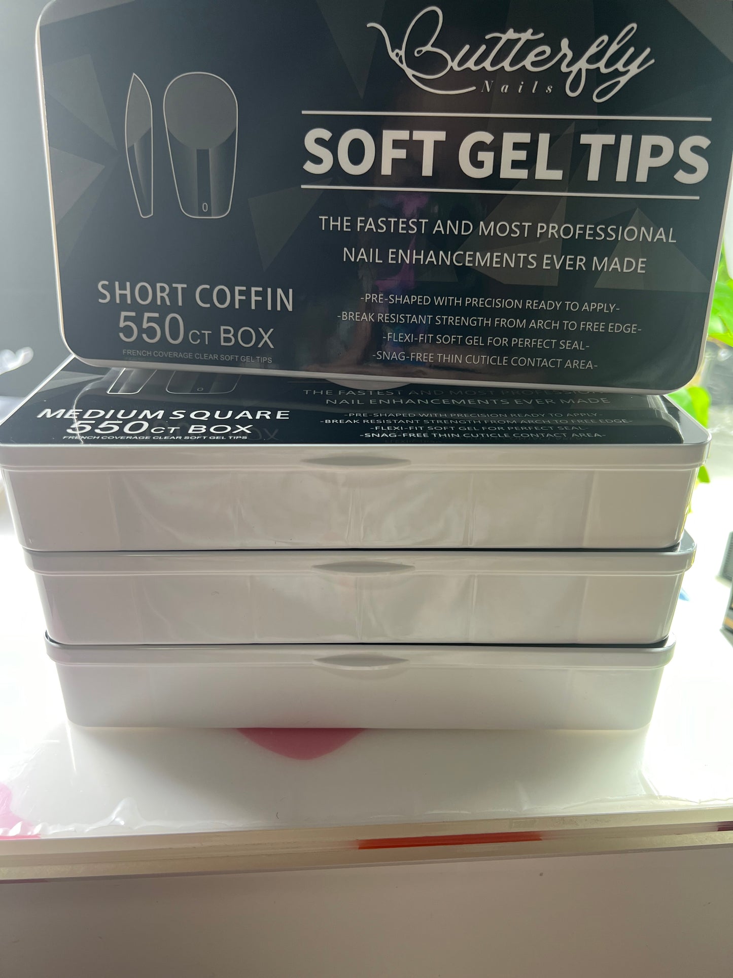 4 cajas soft gel tips